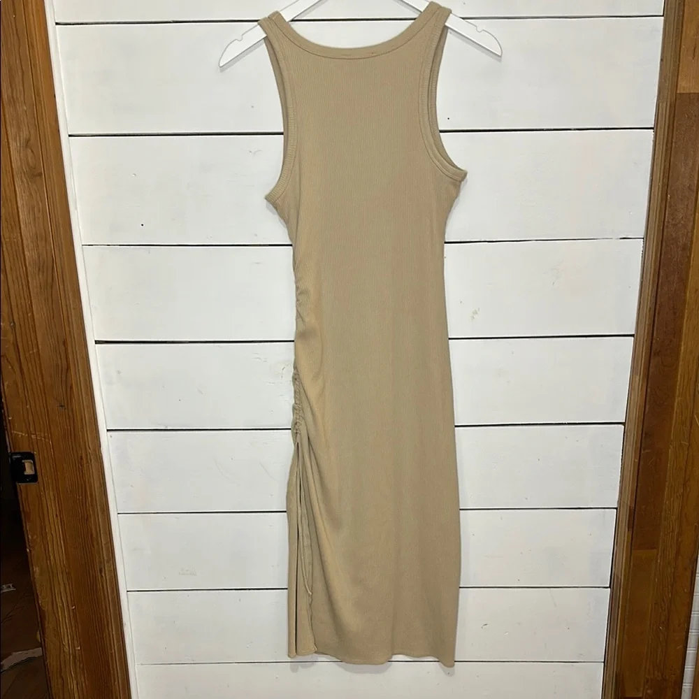 J. Crew Vintage Rib Ruched Midi Dress - Picture 3 of 12